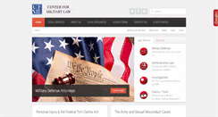 Desktop Screenshot of centerformilitarylaw.com